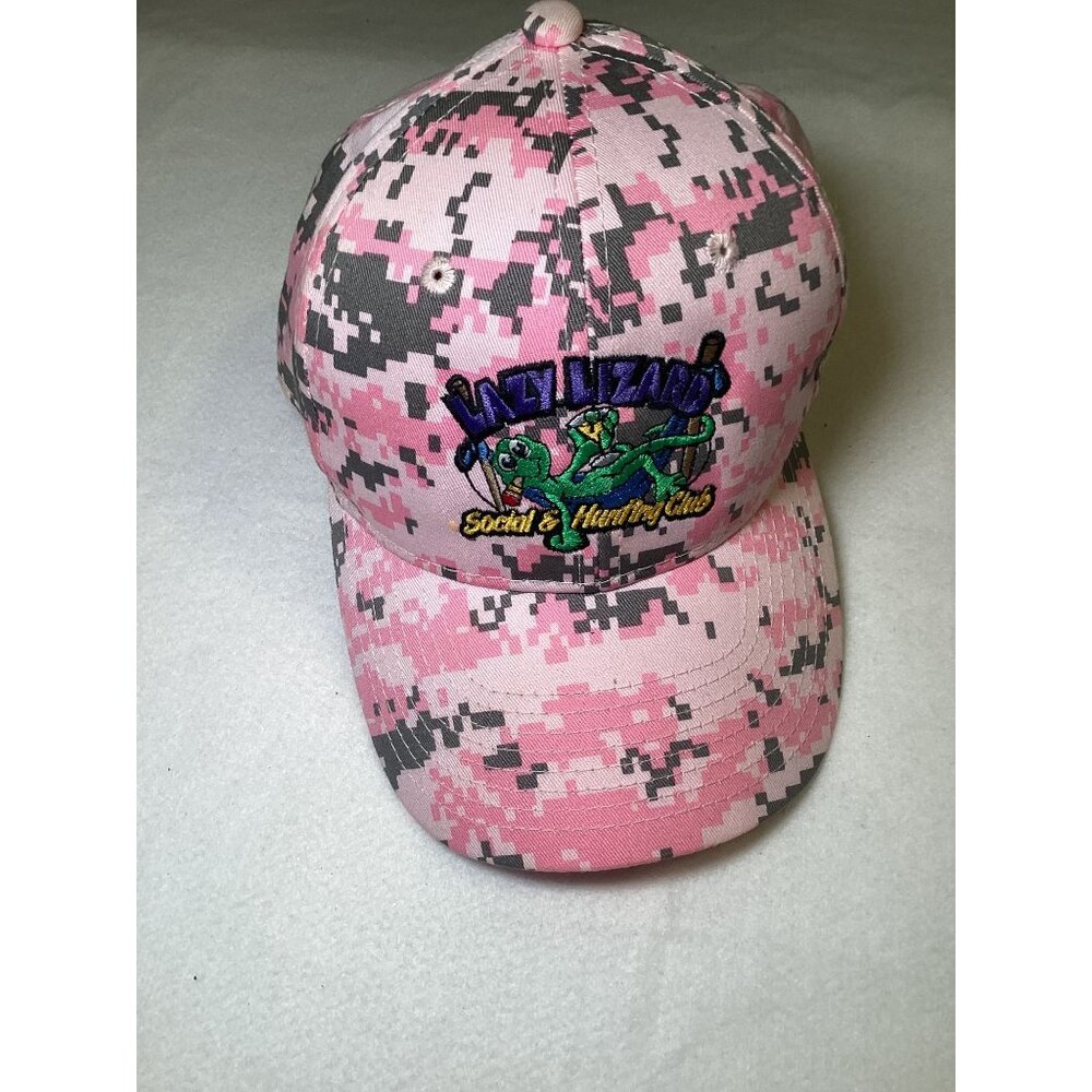 Women's Pink Camo OS Cloth Cap LAZY LIZARDS SOCIAL & HUNTING CLUB Pre-Owned NICE